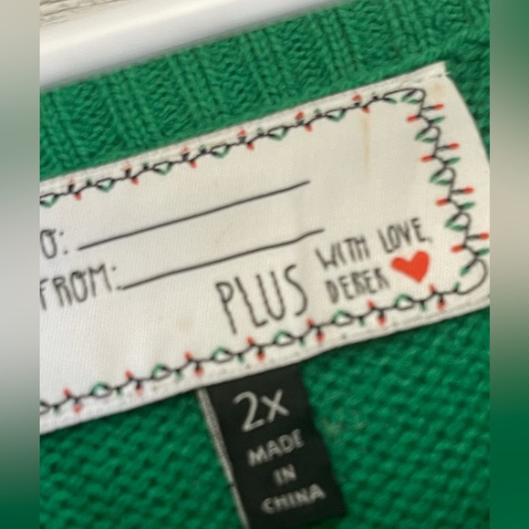 Derek Heart Green Stocking Ugly Christmas Sweater - Picture 6 of 6